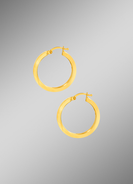 Ohrschmuck - Hochglänzende Creolen, in Farbe