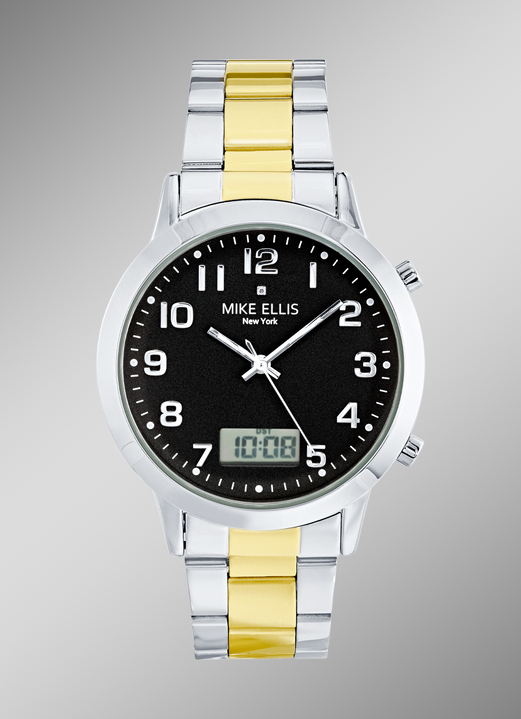 Stahlband / Metallband - Partnerfunkuhren der Marke Mike Ellis New York, in Farbe , in Ausführung Damenuhr Ansicht 2