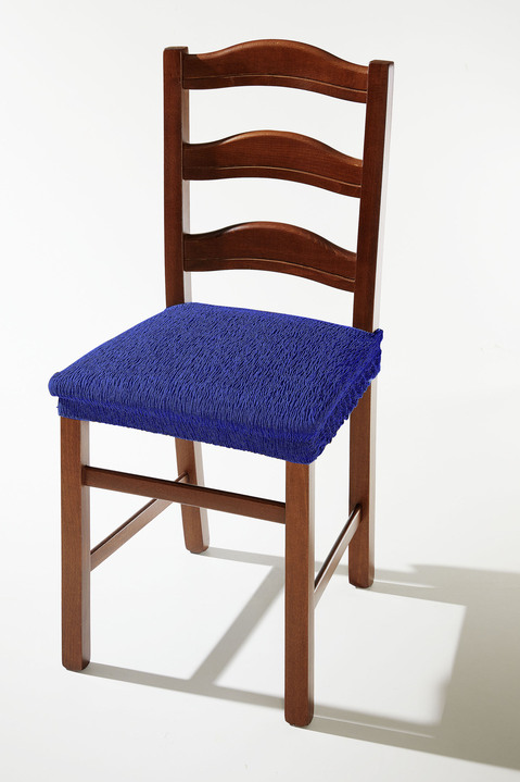 Sessel- & Sofaüberwürfe - Elastischer Sitzflächen-Bezug, in Größe 106 (Sitzflächen-Bezug) bis 112 (Sitzflächen-Bezug, 2er-Set), in Farbe BLAU Ansicht 1