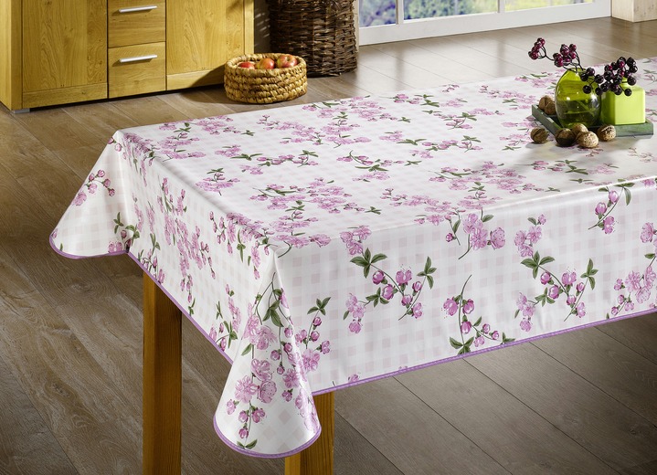Tischdecken - Hochwertige und pflegeleichte Wachstuch-Tischdecken, in Größe 108 (Mitteldecke, 80/ 80 cm) bis 170 (Tischdecke oval, 155/220 cm), in Farbe ROSÉ Ansicht 1