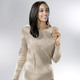Langarm - Pullover in Strukturmix – Farbe BEIGE Langarm - Pullover in Strukturmix, in Größe 038 bis 052, in Farbe AZALEE