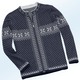 Strickjacken - Strickjacke in Jacquard-Dessin – Farbe MARINE-ECRU Strickjacken - Strickjacke in Jacquard-Dessin, in Größe 036 bis 052, in Farbe ECRU-JEANSBLAU