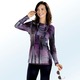 Langarm - Shirt mit farbbrillantem Inkjet-Druck in 2 Farben – Farbe BEERE-BUNT – Ansicht 1 Langarm - Shirt mit farbbrillantem Inkjet-Druck in 2 Farben, in Größe 038 bis 054, in Farbe ROYALBLAU-BUNT – Farbe BEERE-BUNT – Ansicht 1