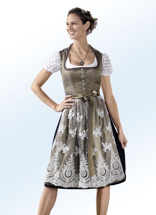 Dirndl mit Schürze und Strasssteinzier