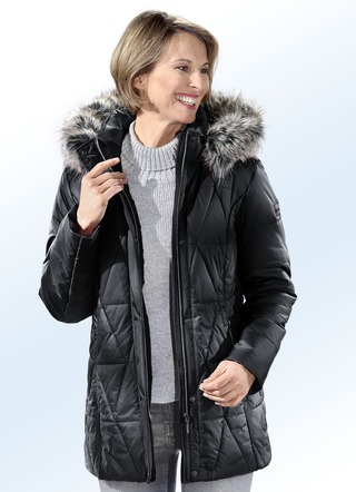 Jacke mit abnehmbarem Kunstpelz-Besatz