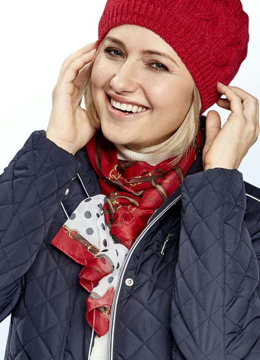 Schals - Schal mit aktuellen Ketten- und Gürtelmotiven, in Farbe ROT-BUNT Ansicht 2