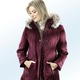 Winterjacken - Jacke mit Reißverschluss unter der Druckerleiste – Farbe BURGUND – Ansicht 2 Winterjacken - Jacke mit Reißverschluss unter der Druckerleiste, in Größe 036 bis 052, in Farbe SCHWARZ – Farbe BURGUND – Ansicht 2
