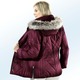 Winterjacken - Jacke mit Reißverschluss unter der Druckerleiste – Farbe BURGUND – Ansicht 1 Winterjacken - Jacke mit Reißverschluss unter der Druckerleiste, in Größe 036 bis 052, in Farbe SCHWARZ – Farbe BURGUND – Ansicht 1