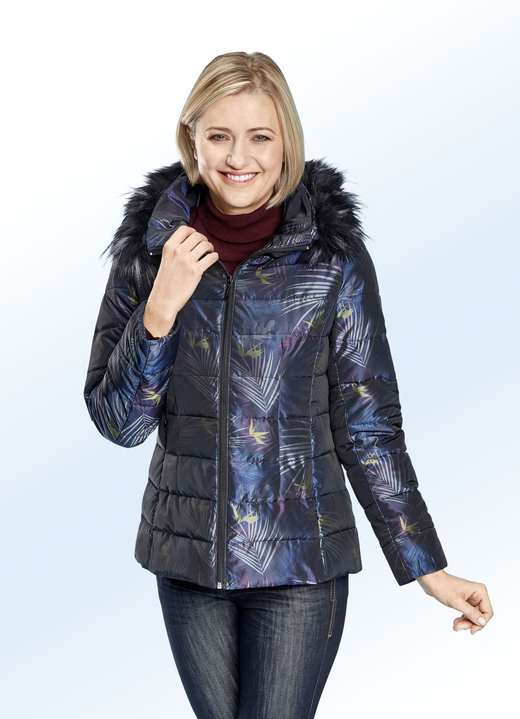 - Jacke mit Blätterdruck, in Größe 034 bis 050, in Farbe ANTHRAZIT-BUNT Ansicht 2