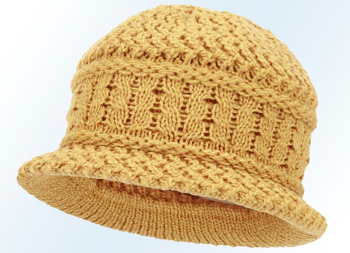 Mützen & Hüte - Mollig warmer Hut in 2 Farben, in Farbe SENFGELB Ansicht 1