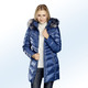 - Daunen-Longjacke, in Größe 018 bis 052, in Farbe INDIGOBLAU – Farbe INDIGOBLAU – Ansicht 1