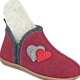 - Hausschuh mit kontrastfarbenen Applikationen, in Größe 036 bis 042, in Farbe GRANATROT – Farbe GRANATROT – Ansicht 2