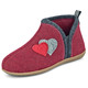 - Hausschuh mit kontrastfarbenen Applikationen, in Größe 036 bis 042, in Farbe GRANATROT – Farbe GRANATROT – Ansicht 1