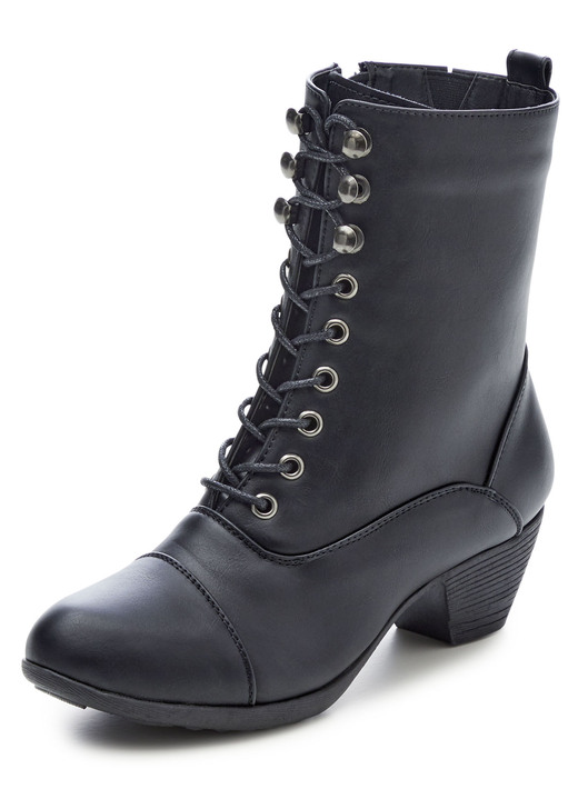 Stiefel & Stiefeletten - Andrea Conti Schnür-Stiefelette mit Innenreißverschluss, in Größe 036 bis 042, in Farbe SCHWARZ Ansicht 1