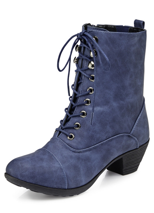 - Schnür-Stiefelette mit Warmfutter, in Größe 036 bis 042, in Farbe JEANS Ansicht 1