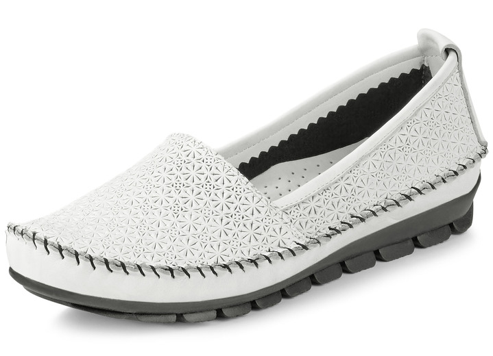 Slipper & Schnürschuhe - Gemini Mokassin-Slipper mit toller Prägung Ansicht 3 Slipper & Schnürschuhe - Gemini Mokassin-Slipper mit toller Prägung, in Größe 036 bis 042, in Farbe JEANSBLEU Ansicht 3