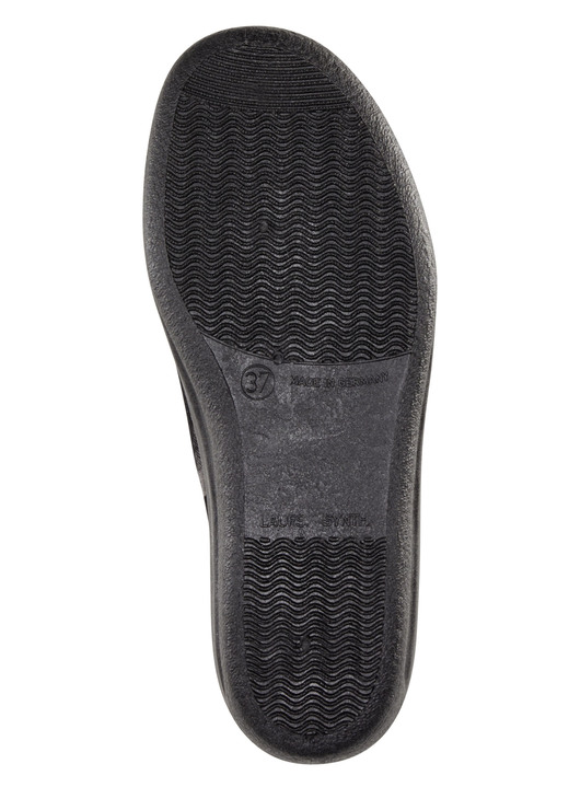 Hausschuhe - Klassische Damen-Hausschuhe, Weite H, mit anatomisch geformtem Fußbett, in Größe 036 bis 042, in Farbe GRANATROT Ansicht 6