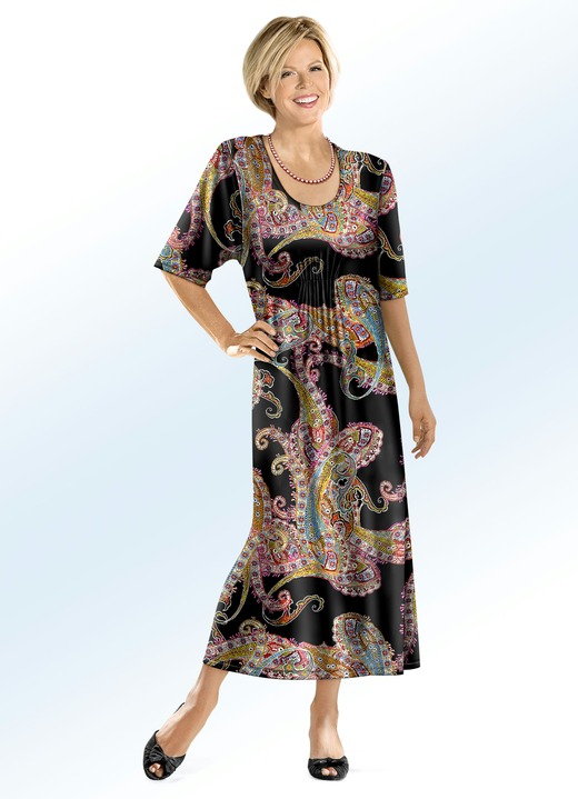 - Kaftan in knöchellanger Schlupfform, in Farbe SCHWARZ-BUNT