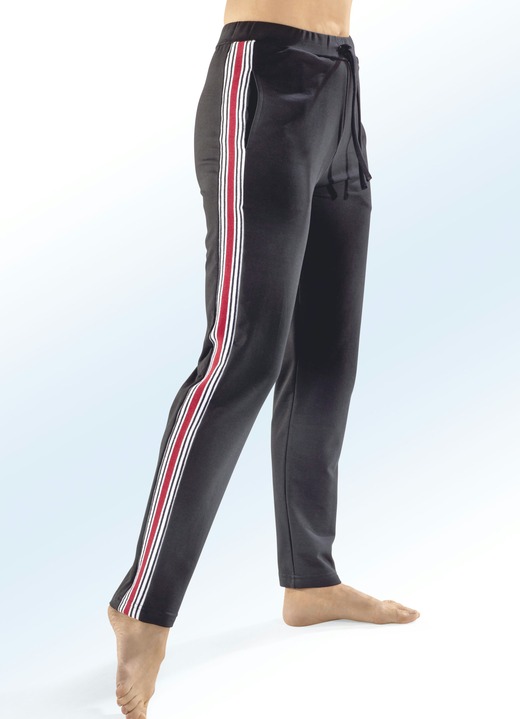 Freizeithosen - Hose in gerader Form, in Größe 018 bis 054, in Farbe SCHWARZ Ansicht 3