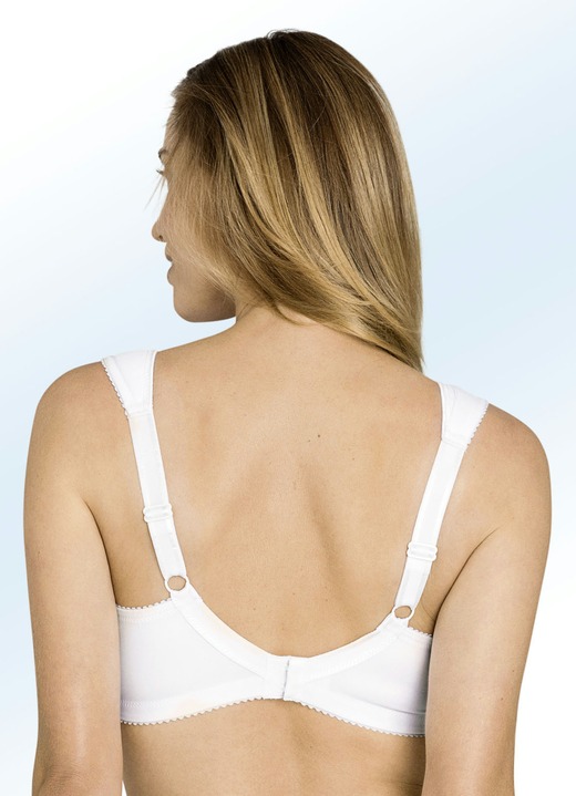Soft-BH - Miss Mary-BH mit Elastiktüll, in Größe 075 bis 110, in Cup F, in Farbe WEISS Ansicht 3