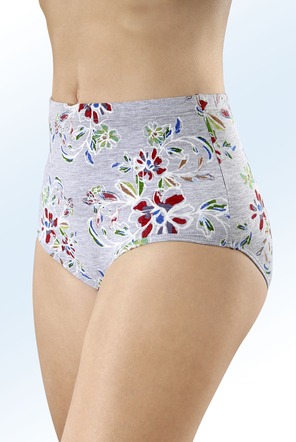 Viererpack Slips mit Floraldessin