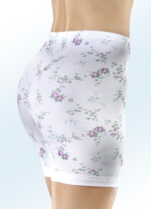 Schlüpfer - Fünferpack Schlüpfer mit auswechselbarem Gummizug Ansicht 2 Schlüpfer - Fünferpack Schlüpfer mit auswechselbarem Gummizug, in Größe 040 bis 060, in Farbe WEISS-BUNT BEDRUCKT Ansicht 2