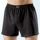 Pants & Boxershorts - Fünferpack Boxershorts aus BIO-Baumwolle mit Eingriff, uni und meliert, in Größe 3XL (9) bis XXL (8), in Farbe 3X SCHWARZ, 2X GRAU MELIERT – Farbe 3X SCHWARZ, 2X GRAU MELIERT – Ansicht 1