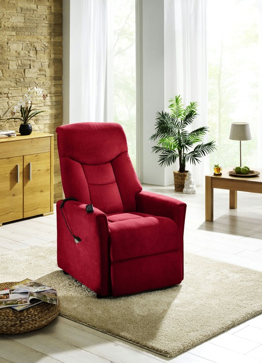 - TV-Sessel mit Motor und Aufstehhilfe, in Farbe ROT Ansicht 1