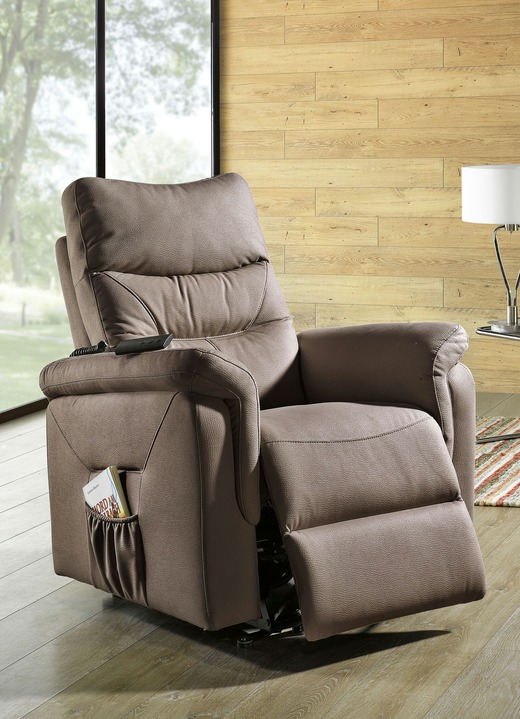 - Relax-Sessel mit Aufstehhilfe, verschiedene Ausführungen, in Farbe BRAUN, in Ausführung Mit Massagefunktion Ansicht 1