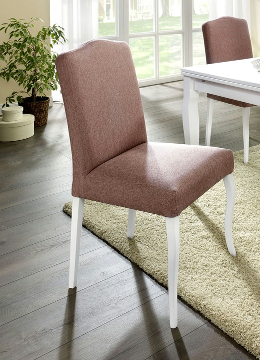 - 2er-Set Stühle mit italienischem Charme, in Farbe WEISS-ROT