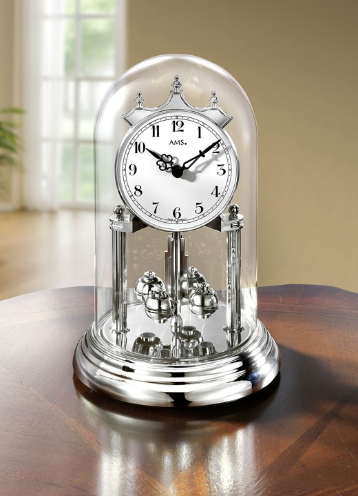 Uhren - Jahresuhr mit Drehpendeltechnik, in Farbe SILBER Ansicht 1