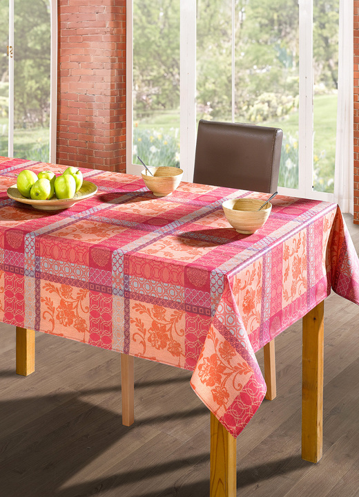 Tischdecken - Tischdecke aus 100% Baumwolle mit Acryl-Versiegelung, in Größe 110 (Tischdecke, 110/140 cm) bis 190 (Tischdecke oval, 140/190 cm), in Farbe BLAU Ansicht 3