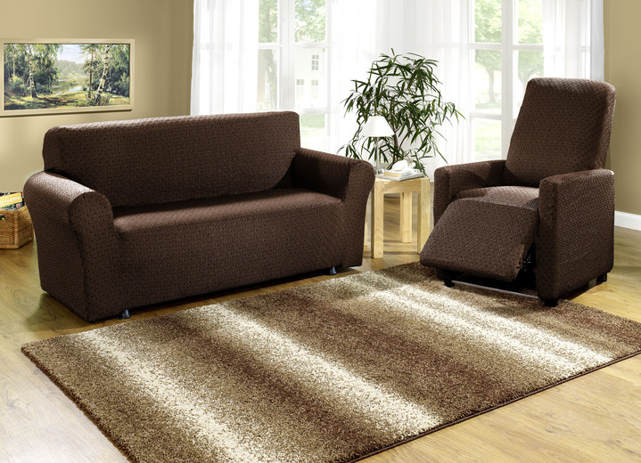 Sessel- & Sofaüberwürfe - Stretchbezüge mit schöner Strukturierung Ansicht 20 Sessel- & Sofaüberwürfe - Stretchbezüge mit schöner Strukturierung, in Größe 101 (Sesselbezug) bis 115 (Stuhlbezüge, 4er-Set), in Farbe BEIGE Ansicht 20