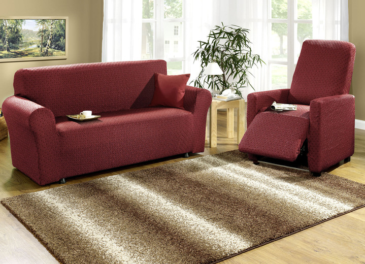 Sessel- & Sofaüberwürfe - Stretchbezüge mit schöner Strukturierung Ansicht 30 Sessel- & Sofaüberwürfe - Stretchbezüge mit schöner Strukturierung, in Größe 101 (Sesselbezug) bis 115 (Stuhlbezüge, 4er-Set), in Farbe BEIGE Ansicht 30