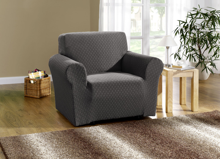 Sessel- & Sofaüberwürfe - Stretchbezüge mit schöner Strukturierung Ansicht 23 Sessel- & Sofaüberwürfe - Stretchbezüge mit schöner Strukturierung, in Größe 101 (Sesselbezug) bis 115 (Stuhlbezüge, 4er-Set), in Farbe BEIGE Ansicht 23