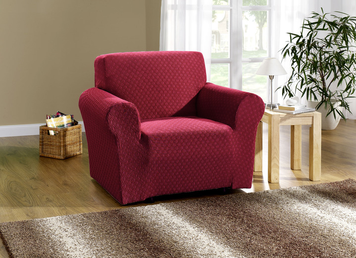 Sessel- & Sofaüberwürfe - Stretchbezüge mit schöner Strukturierung Ansicht 13 Sessel- & Sofaüberwürfe - Stretchbezüge mit schöner Strukturierung, in Größe 101 (Sesselbezug) bis 115 (Stuhlbezüge, 4er-Set), in Farbe BEIGE Ansicht 13