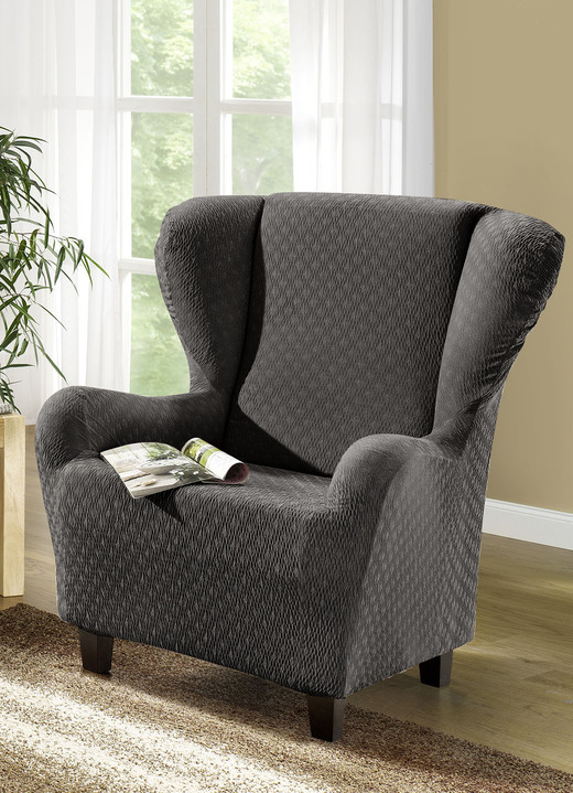 Sessel- & Sofaüberwürfe - Stretchbezüge mit schöner Strukturierung Ansicht 25 Sessel- & Sofaüberwürfe - Stretchbezüge mit schöner Strukturierung, in Größe 101 (Sesselbezug) bis 115 (Stuhlbezüge, 4er-Set), in Farbe BEIGE Ansicht 25