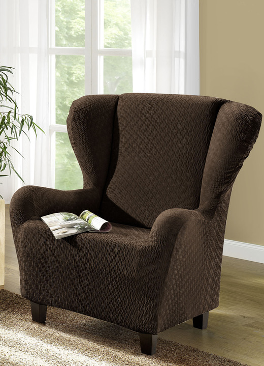 Sessel- & Sofaüberwürfe - Stretchbezüge mit schöner Strukturierung Ansicht 21 Sessel- & Sofaüberwürfe - Stretchbezüge mit schöner Strukturierung, in Größe 101 (Sesselbezug) bis 115 (Stuhlbezüge, 4er-Set), in Farbe BEIGE Ansicht 21