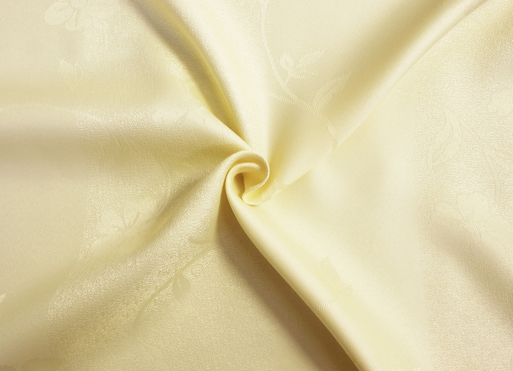 Klassisch - Exquisiter Einzelschal mit edlem Glanz, in Größe 364 (H150xB132 cm) bis 899 (2er-Pack Raffhalter, ca. 60 cm), in Farbe NATUR Ansicht 2