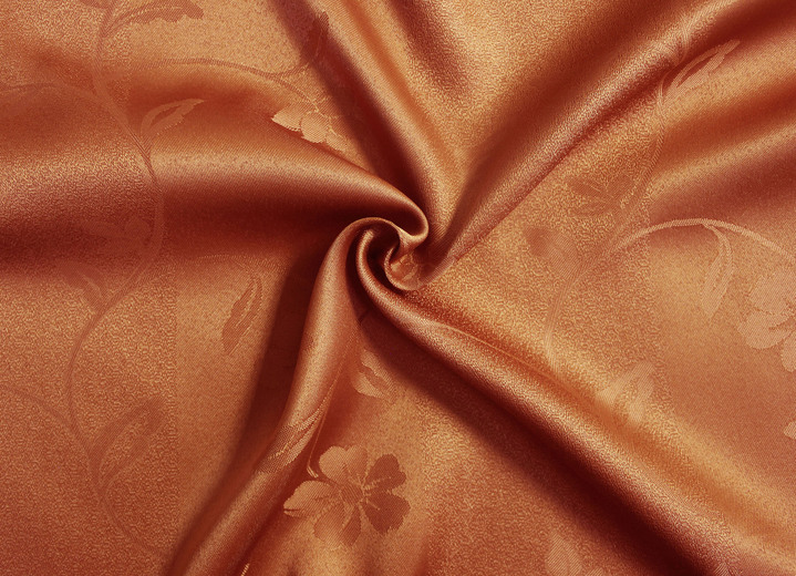 Klassisch - Exquisiter Einzelschal mit edlem Glanz, in Größe 364 (H150xB132 cm) bis 899 (2er-Pack Raffhalter, ca. 60 cm), in Farbe NATUR Ansicht 5