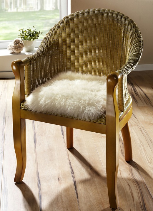 Wohnaccessoires - Merino-Lammfell-Sitzauflage in Tierform Ansicht 4 Wohnaccessoires - Merino-Lammfell-Sitzauflage in Tierform, in Farbe NATURWEISS Ansicht 4