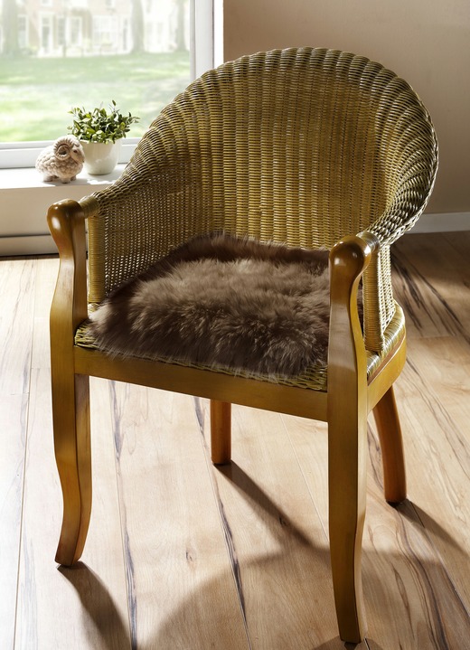Wohnaccessoires - Merino-Lammfell-Sitzauflage in Tierform Ansicht 6 Wohnaccessoires - Merino-Lammfell-Sitzauflage in Tierform, in Farbe NATURWEISS Ansicht 6