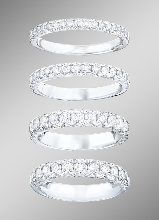 Ringe - Memoire-Brillantring in verschiedenen Karatgewichten, in Größe 160 bis 220, in Farbe  Ansicht 2