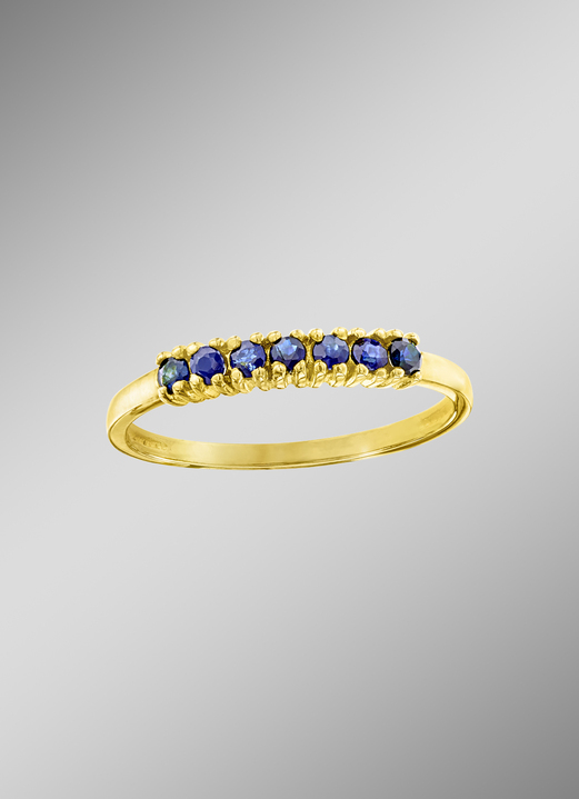 Ringe - Eleganter Safir-Damenring, in Größe 160 bis 220, in Farbe