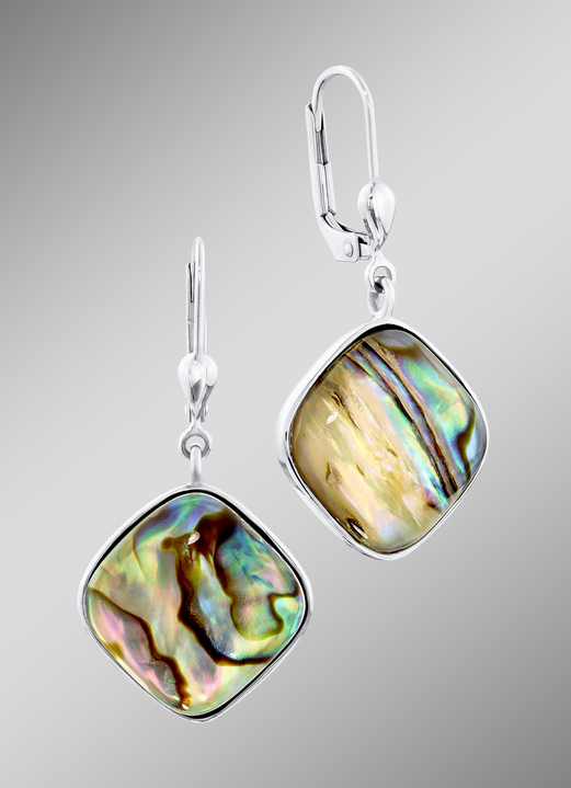 - Ohrringe mit Kristall-Abalone, in Farbe  Ansicht 2