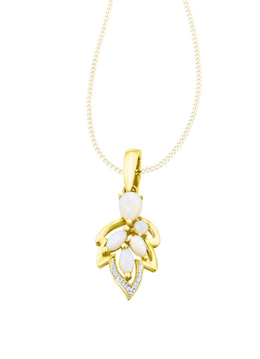 - Anhänger mit Opal und Diamanten, in Farbe  Ansicht 2