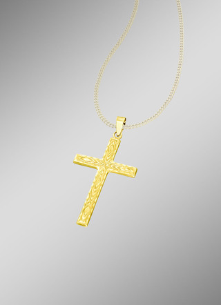Diamantierter Kreuz-Anhänger