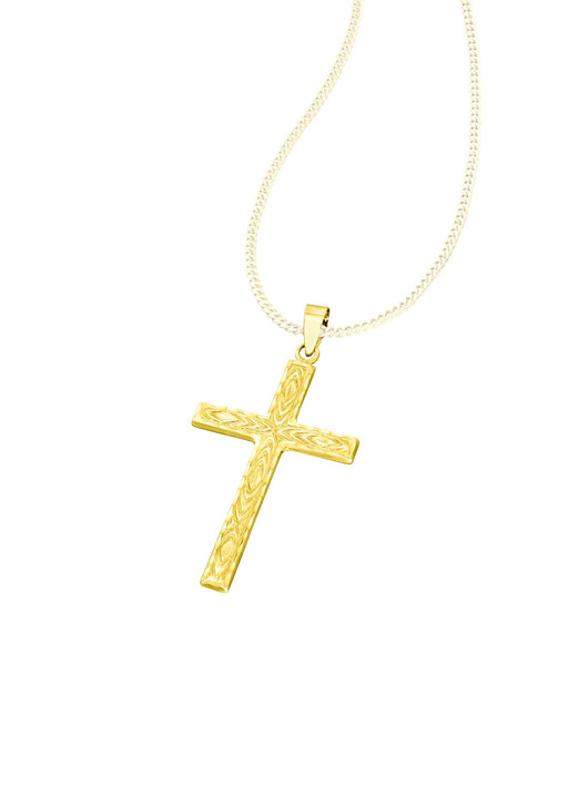 Anhänger - Diamantierter Kreuz-Anhänger, in Farbe  Ansicht 2