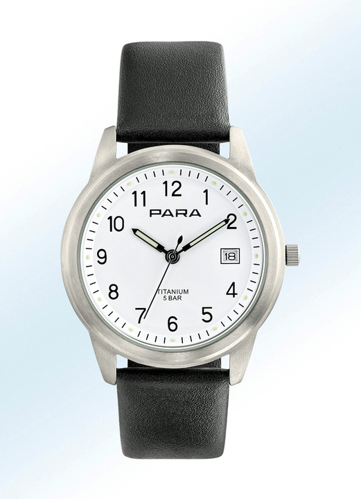 Lederband - Klassische Quartz-Partneruhren, in Farbe , in Ausführung Herrenuhr