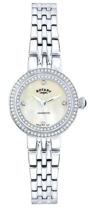 Quartzuhren - Damenuhren aus der Serie Kensington der Marke Rotary Ansicht 2 Quartzuhren - Damenuhren aus der Serie Kensington der Marke Rotary, in Farbe SILBER, in Ausführung Weiß Ansicht 2